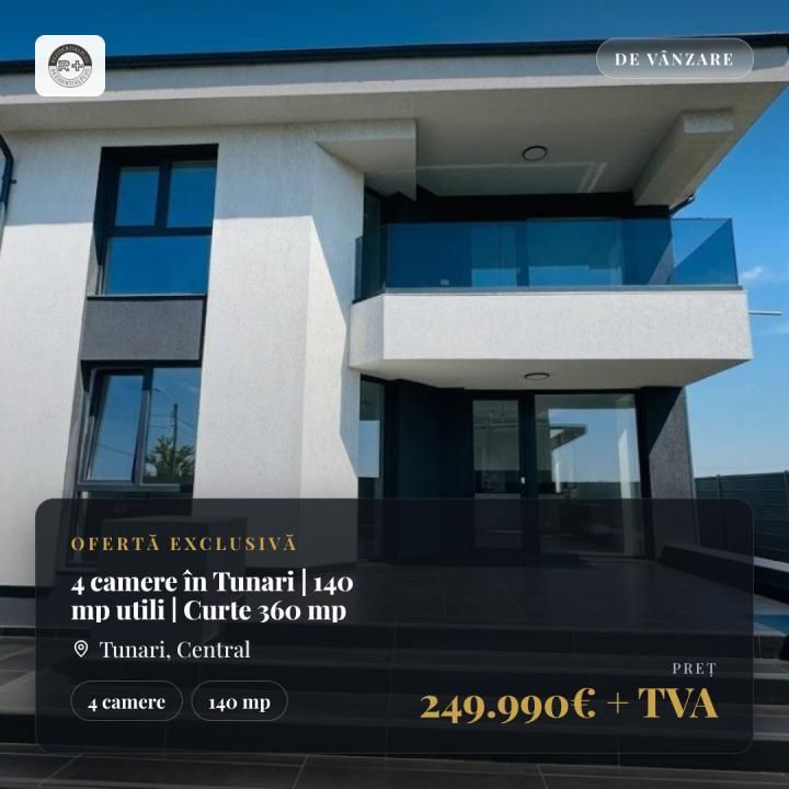 Vilă Modernă Tunari |Langă NUSCO HOMES | – Zona premium Tunari - Otopeni – fotografia 1 din 12
